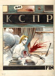 Enki Bilal - Partie de Chasse planche de Fin - Planche originale