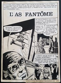 Ross Andru - L'as fantôme, Ghost Ace, planche remontée Artima - Comic Strip