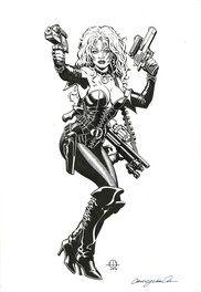 Chris Warner - Barb Wire "Ace of spades" - page de titre (Pamela Anderson) - Couverture originale