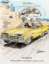 Jidéhem - L'œuf de Karamazout sur le Chevrolet - Original Illustration