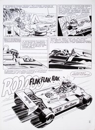 Clovis - Racing with Thierry Boutsen - Planche originale