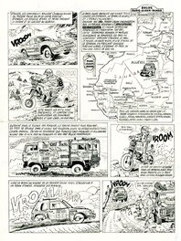 Marc Wasterlain - Jeannette Pointu Quatre x Quatre PARIS-DAKAR • Porsche - Comic Strip