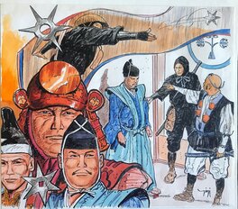 Robert Gigi - Samouraï - Illustration originale