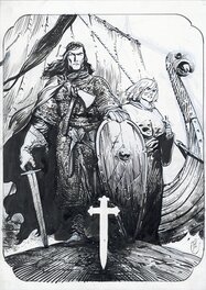 Ronan Toulhoat - Ira Dei (Ex libris BD fugue) - Illustration originale