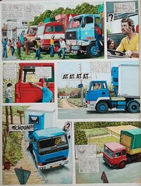 Peter Glay - Bd - Martin TORET et les routiers - Planche originale