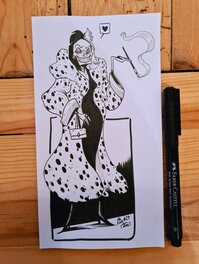 oTTami - Dessin original de l'Inktober 2019 : Cruella d'Enfer ! - Illustration originale