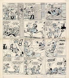 Gotlib - Nanar Jujube et Piette - L'autruche - Planche originale