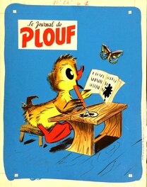 Pierre Jodon - Couverture pour "Le journal de Plouf" - Couverture originale