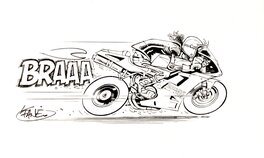 Fane - Ducati 748 - à la Joe Bar Team par 'Fane - Original Illustration
