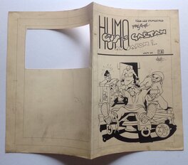 La Couverture Originale au Format entier de 21 X 31 Cm X 2 a L'Encre de Chine avec petite découpe pour La Publicité au Dos .