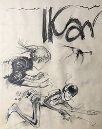 René Follet - Ikar . Projet de couverture pour le Carnet d’Esquisses - Original art