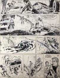 Planche originale - Jean Valhardi . Un gosse à abattre .