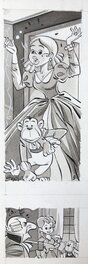 Claude Marin - Le singe de Zambo . 3 illustrations - Original Illustration