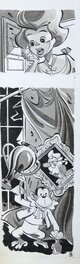 Claude Marin - Le singe de Zambo . 4 illustrations - Illustration originale