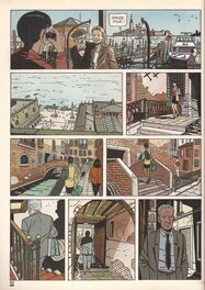 André Taymans va se baser sur la case 3 de cette planche pour créer son illustration de couverture (à noter, case 1, un clin d’œil à sa femme ainsi qu’à son grand-père à qui cet album sera dédié).