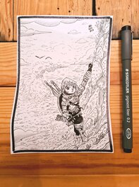 oTTami - Dessin original de l'Inktober 2017 : Link de Zelda Breath of the Wild ! - Illustration originale