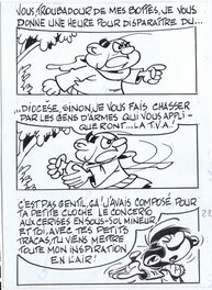 André Franquin - Gaston Mini-Livre Pg.22 - Planche originale