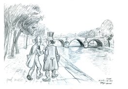 Toni Radev - Pont Marie-d'apres Frank Le Gall - Illustration originale