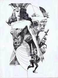 Sergio Toppi - Flash Gordon by Sergio Toppi - Illustration originale