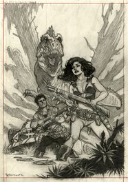 Mark Schultz - Mark Schultz- Xenozoic Ambush - Illustration originale