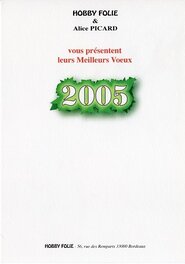 Carte de voeux HOBBY FOLIE _ Verso Carte de voeux HOBBY FOLIE _ Verso
