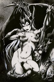 Denis GRRR Verotik , Pin up Trash , Original a L'Encre de Chine. Denis GRRR Verotik , Pin up Trash , Original a L'Encre de Chine.