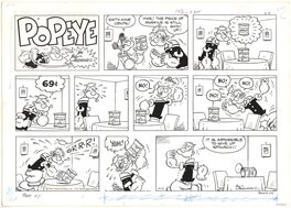 Bud Sagendorf - Sagendorf: POPEYE SUNDAY (11/11/73) - Planche originale