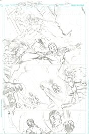 Eddy Barrows - Blackest Night : JSA #3 page 7 (layouts) - Original art