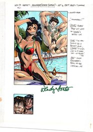 Wendy Fouts - Gen13 #61 : Rainmaker & Grunge (color guide) - Original art