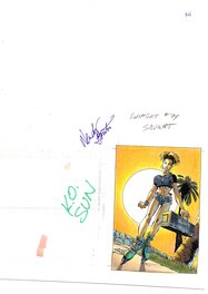 Wendy Fouts - Wildstorm Swimsuit #79 : Savant - Roller Skates (color guide) - Original art