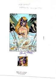 Wendy Fouts - Wildstorm Swimsuit #89 : Traveller - Seashell Bikini (color guide) - Original art