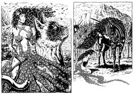 Raúlo Cáceres - Illustrations du Roman El Despertar (circulo primero) - Original Illustration