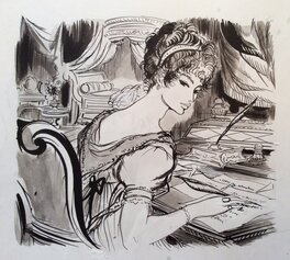 Jacques Grange - La Divine Madame Récamier - Original Illustration