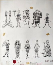 Jack Davis - JACK DAVIS - équipe de basket 1968, dans MAD - Comic Strip