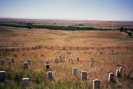 Les stèle du 7e de cavalerie, colline de Custer Les stèle du 7e de cavalerie, colline de Custer
