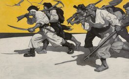 Pages de garde de l'Ile au Trésor de Stevenson illustrée par Wyeth, édition de 1911 Pages de garde de l'Ile au Trésor de Stevenson illustrée par Wyeth, édition de 1911