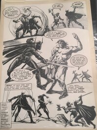 Alfredo Alcalá - Voltar sword fight vs Black Knight - Original art