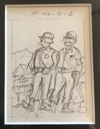 Hergé - Soldats de Tapioca - Original art