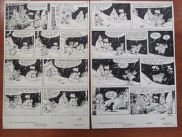 Mazel - La bonne femme de neige - Diptyque de 2 planches - Planche originale