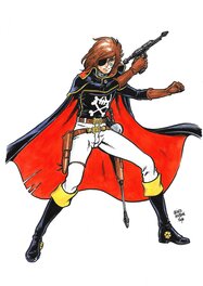 Olivier Hudson - Captain Harlock - Original Illustration