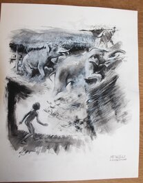 René Follet - Le Livre de la Jungle- Mowgli - Planche originale