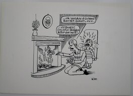Kim Duchateau - Cartoon Smurfen - Schtroumpf - Planche originale