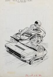 Christian Denayer - Alain Chevallier DUEL AUTO MOTO • Ferrari - Couverture originale