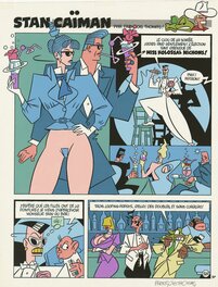 François Thomas - François Thomas : Mise en couleur pour Stan Caïman contre les pin-up p 39 - Original art