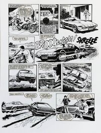 Phil Gascoine - Knight Rider • Ferrari - Planche originale