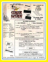 Publicité pour le Cirque Spirou. Publicité pour le Cirque Spirou.