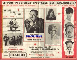 Publicité pour le Cirque Spirou.
