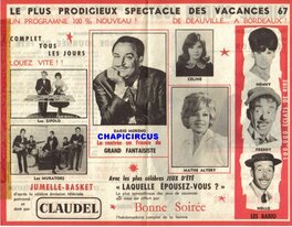 Publicité pour le Cirque Spirou. Publicité pour le Cirque Spirou.