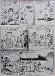 Frank Frazetta - " l'indien Blanc " - Planche originale