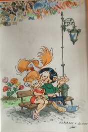 Radič-Miša Mijatović - Hommage à Franquin - Original Illustration